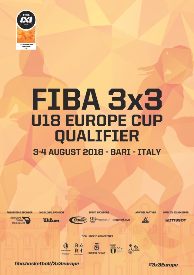 Nazionali Maschile Femminile 3x3 2018: a Bari venerdì 3 e sabato 4 agosto le qualificazioni all'Europeo U18