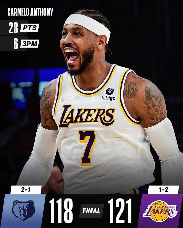 NBA #Day4 2021-22: ad ovest Los Angeles Lakers ok con Carmelo Anthony nonostante Ja Morant, Golden State Warriors ancora vincenti. Bene Hornets, Magic, Sixers e Celtics