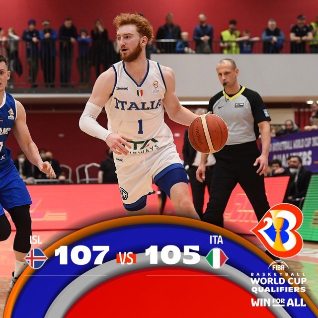 FIBA World Cup Qualifiers 2023: l'Italbasket cade in Islanda dopo due OT sotto i colpi di Hlinason, qualificazioni già in bilico